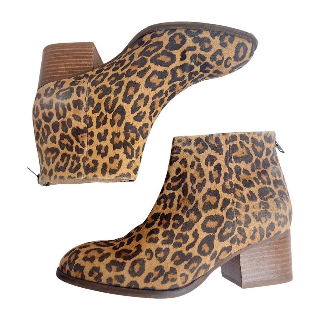 Seychelles Floodplain Bootie Leopard Print Ankle Boot Women's Size 6.5 - Picture 1 of 9
